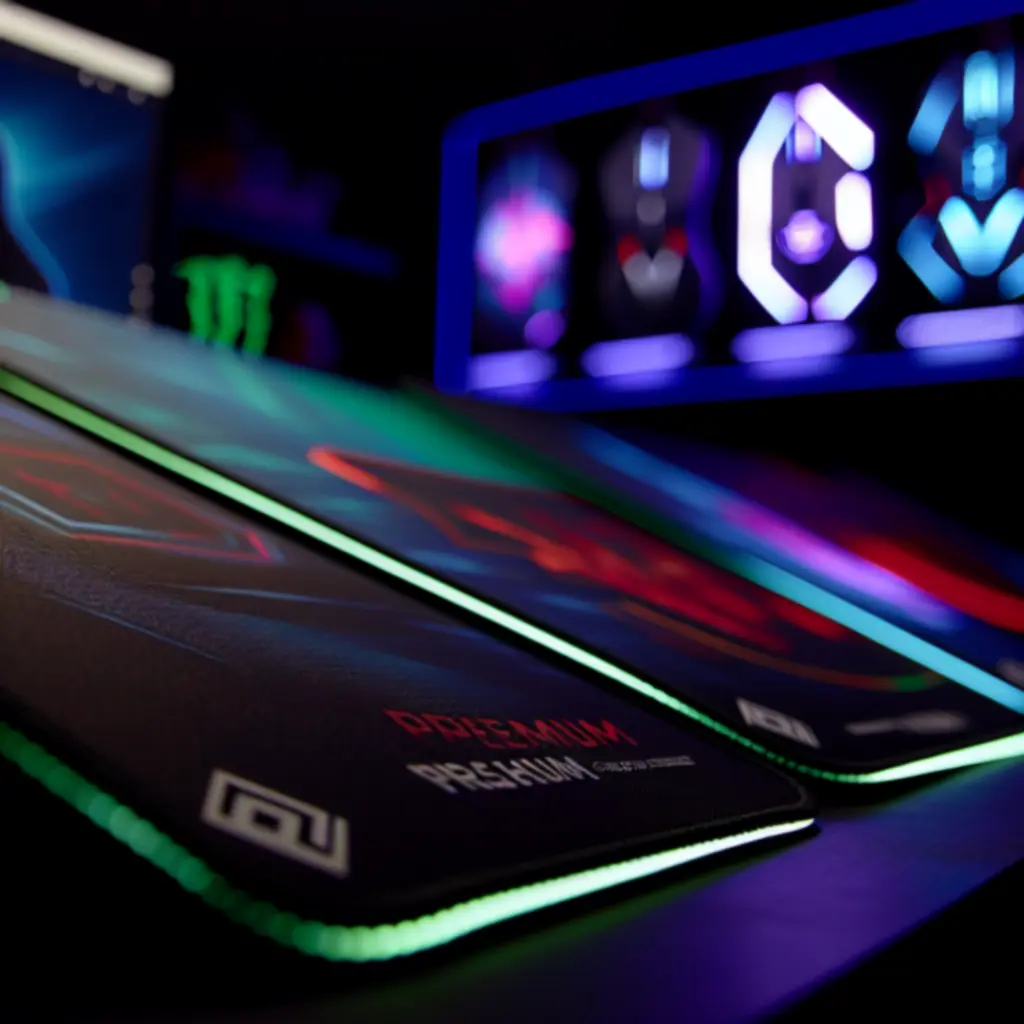 Podkładki gamingowe na biurku gracza